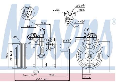 NISSENS Kompresor klimatyzacji NISSENS 89384