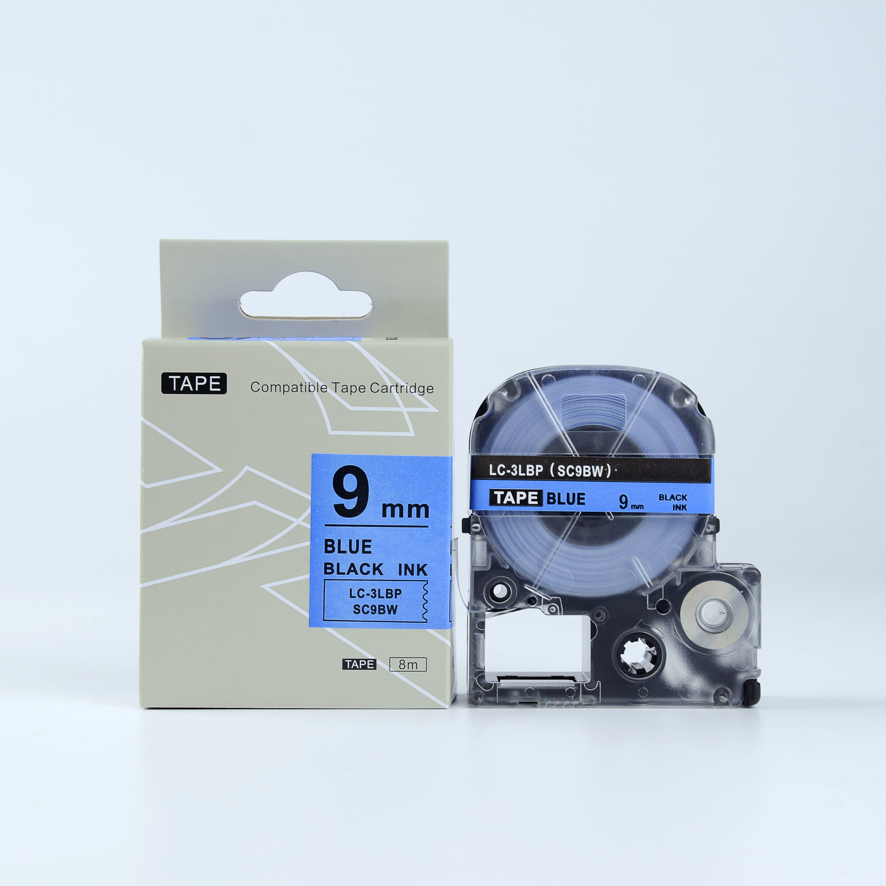 Epson LTS9BW, 9mm x 5m, niebieski druk / biały podkład, taśma zamiennik