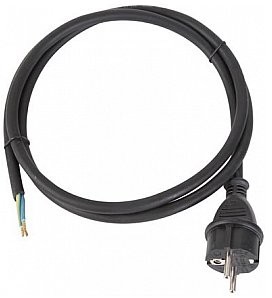 Perel Perel PRZEWÓD ZASILAJĄCY - GUMOWY - 1,5 m - 3G1.5 - WTYCZKA CEE 7/7 NA OTWARTĄ KOŃCÓWKĘ EPC015R15