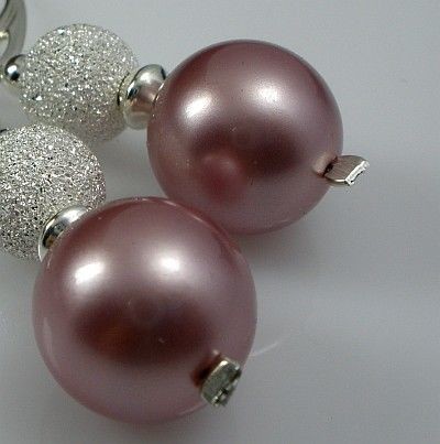 Swarovski PERŁY SREBRO kolczyki CERTYFIKAT