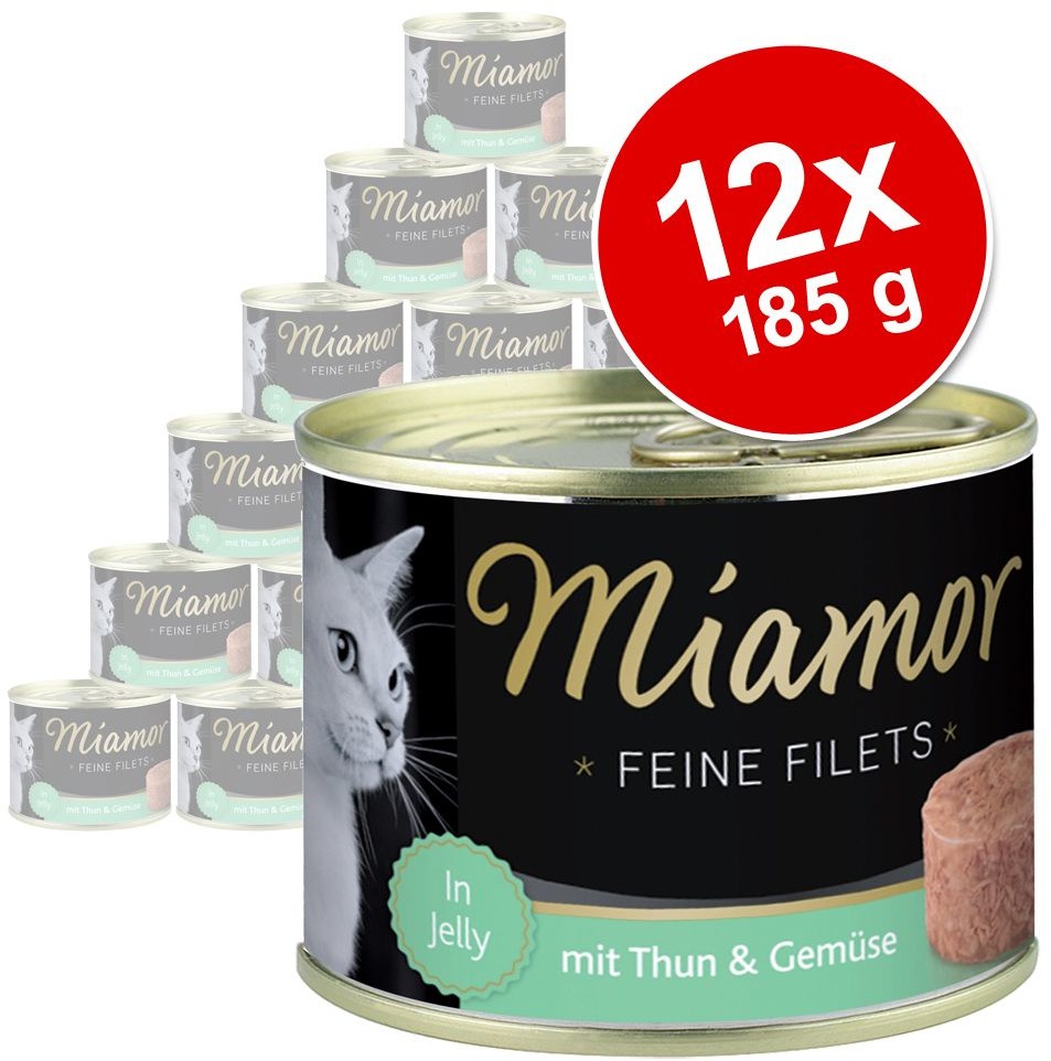 Miamor Feine Filets W Puszkach, 12 X 185 G - Pakiet Mieszany