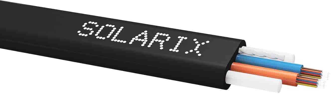 Solarix Światłowód zewnętrzny Solarix Flat DROP 24F G.657A1 2000m SXKO-FLAT-DROP-24-OS-HDPE 70291244