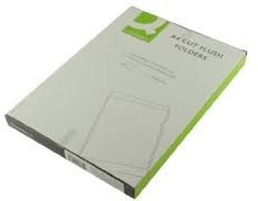 Q-Connect Q Connect Cut Flush foldery A4 (100 sztuk)  przezroczyste KF24002