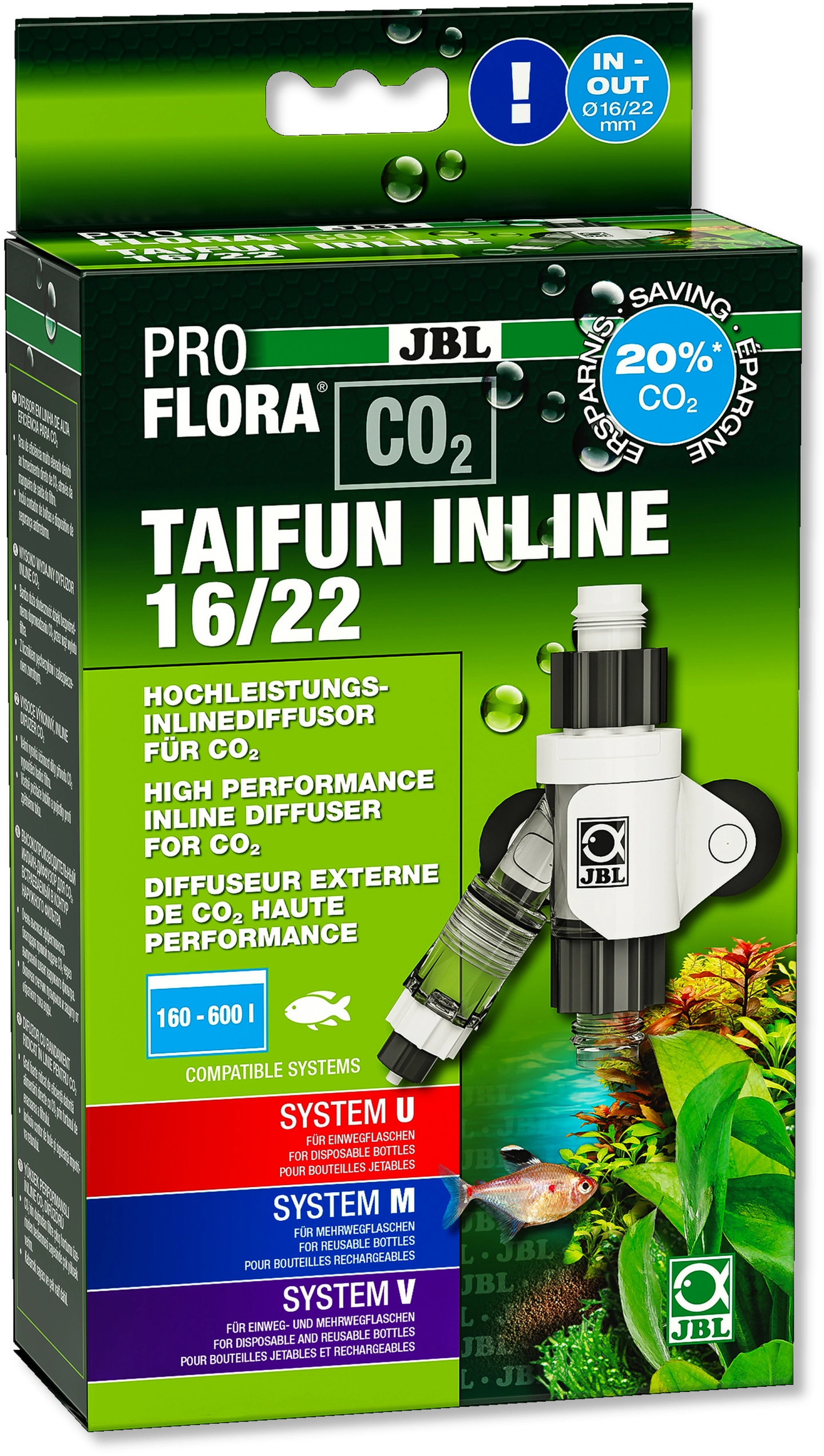 JBL PROFLORA CO2 TAIFUN INLINE 16 22 DYFUSOR NA WĄŻ 64688 24960