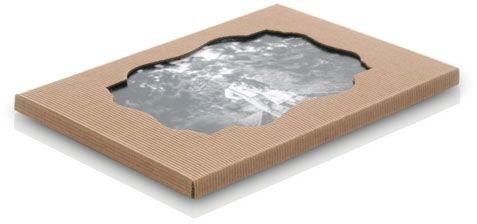 Teczka z ryflowanej tektury z okienkiem na zdjęcia 13x18