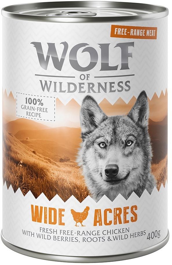 Wolf of Wilderness 24 x 400 g of Wilderness  Adult, Wide Acres - Kurczak