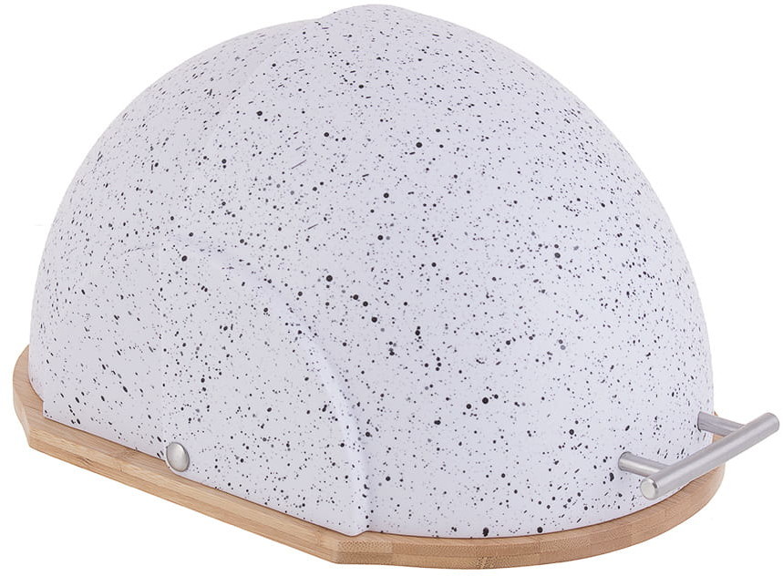 Edenberg Chlebak plastikowy Edenberg EB 091 Biały Marmurowy pojemnik na pieczywo Edenberg EB 091