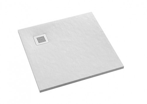 Schedpol Brodzik kwadratowy KALAIT WHITE STONE 80x80x3,5 z systemem STABILSOUND PLUS 3.3100/B/ST-M2 GRATIS SYFON VIEGA 90mm