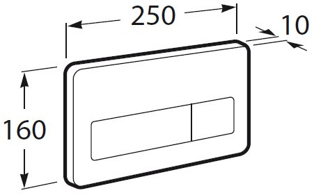 Roca Duplo One PL3 Przycisk spłukujący inox A890197004