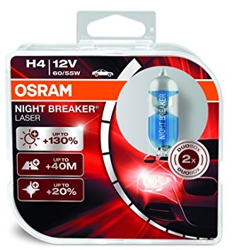 Osram Cool Blue Intense H4, 64193 CBI, 12 V, twarda osłona podwójne opakowanie 64193NBL-HCB