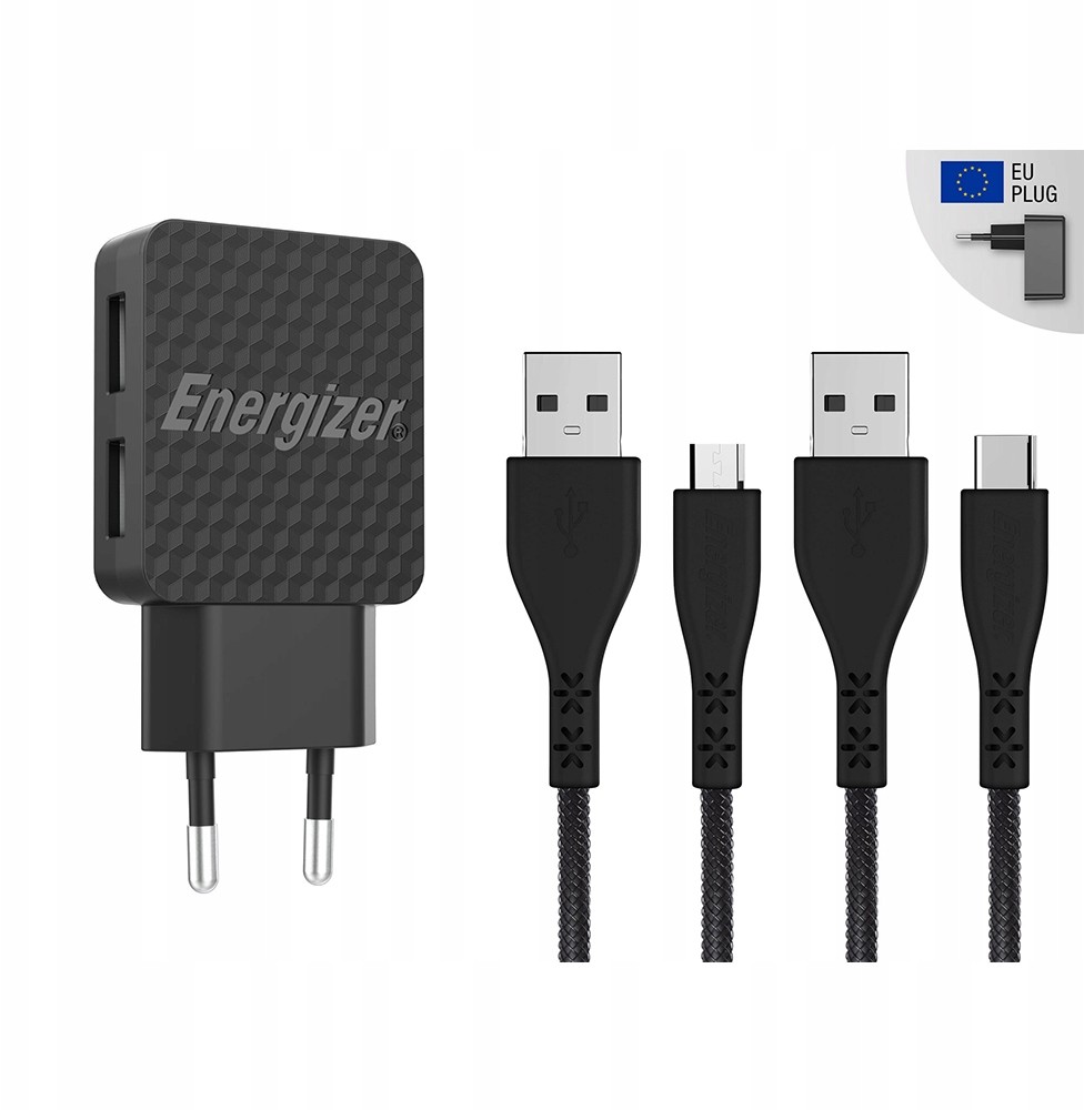 Energizer Hardcase ładowarka sieciowa 2xUSB 2,4A z