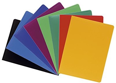 Exacompta 8560E Binder (przy użyciu miękkiej PP 300 widzenia, nieprzezroczysty, DIN A4) 60 koszulek losowy kolor 3130630085607