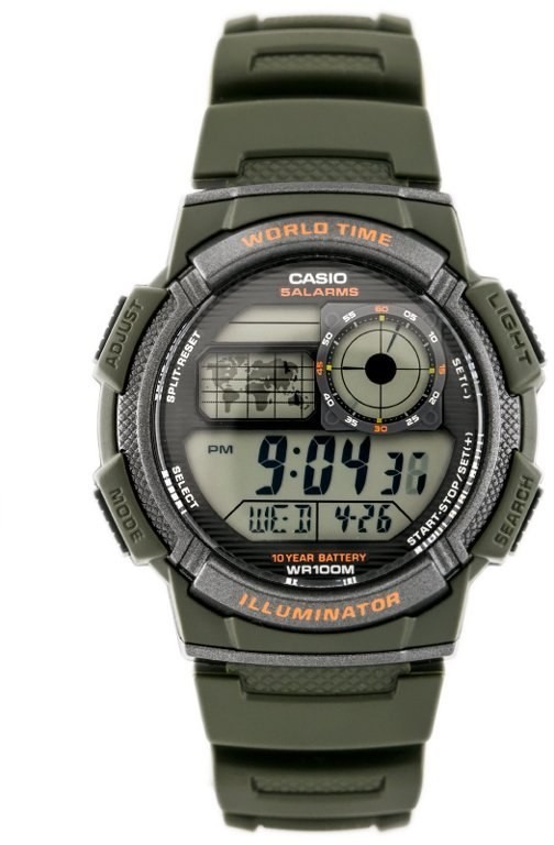 CASIO ZEGAREK MĘSKI CASIO AE-1000W 3AV (zd073b) - WORLD TIME AE-1000W 3AVDF
