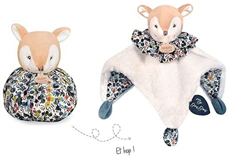Doudou et Compagnie Doudou et Compagnie - Pudou Faon - Poduszka kulkowa - biała - 25 cm - DOUDOU BOULE - DC3930 DC3930