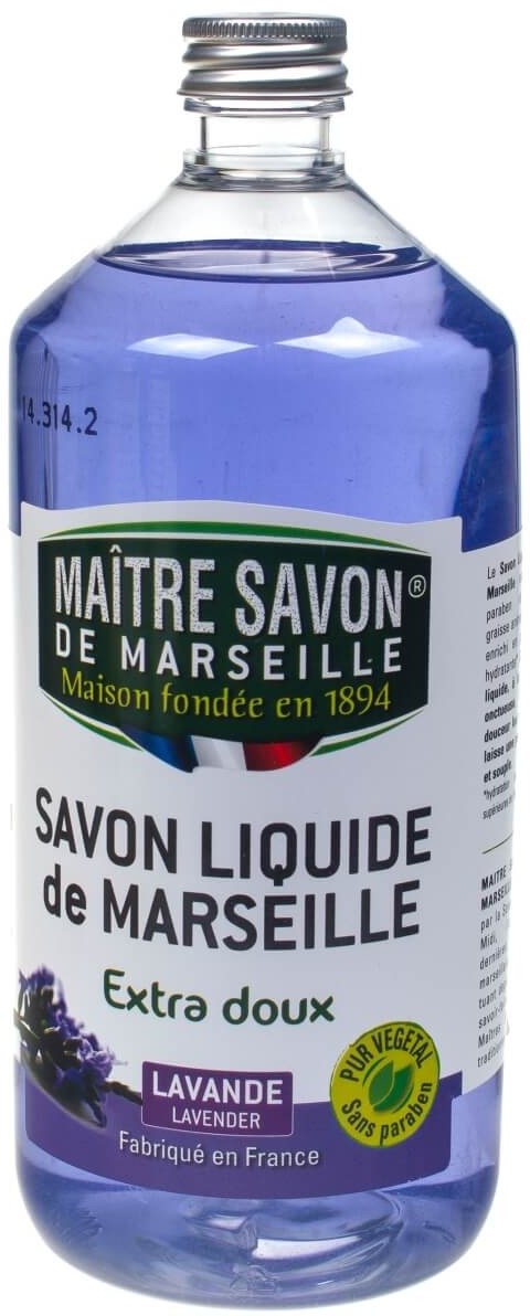 Maitre Savon De Marseille Mydło marsylskie w płynie lawendowe 1000 ml - Maître Savon
