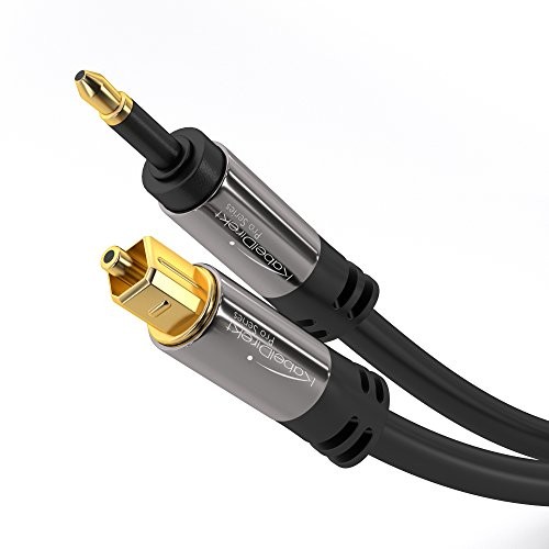 KabelDirekt PRO Series kabel optyczny ze złączami typu TOSLINK i mini-TOSLINK, długość 2 m 383