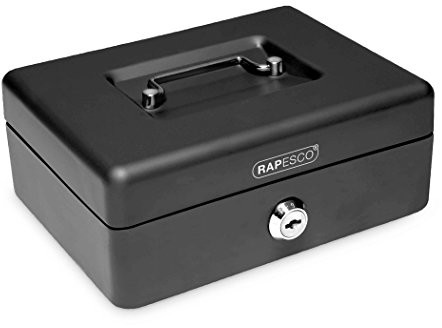 Rapesco Kasetka na Pieniądze 10-calowa (25cm) - Metalowa - Czarna SB0010B1