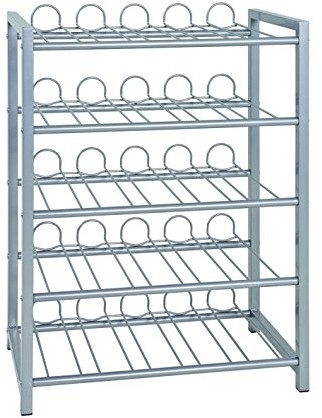 Haku-Möbel 38712 stojak na butelki, srebro, 54 x 31 x 76 cm 38713