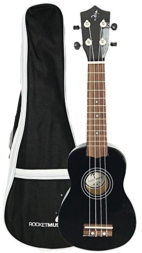 Rocket us10r-BK-sopranowy Ukulele, czarny