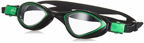 Aqua-Speed męskie elastyczne okulary pływackie monoblock, czarno-zielone