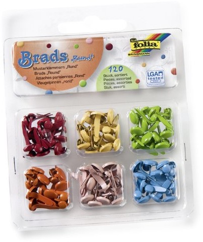 Folia 12501  klamerki ze wzorem okrągły sortowane 120 sztuki do dekoracji 12501