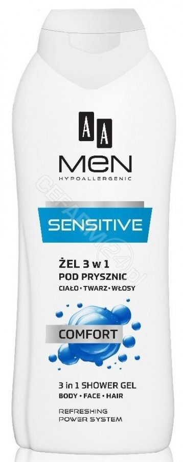 Oceanic AA Men Sensitive Comfort żel pod prysznic 3w1 400 ml