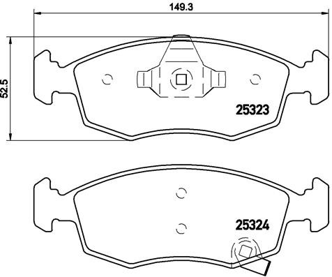 BREMBO Zestaw klocków hamulcowych, hamulce tarczowe P 11 031