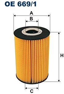 Filtron filtr oleju, oe669/1 oe669/1