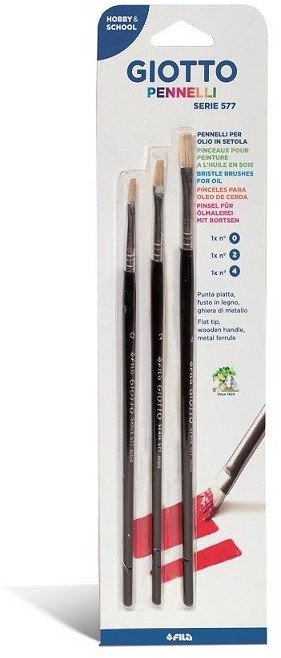Pędzle 577 komplet 3 sztuki