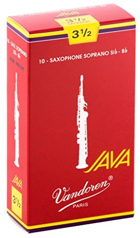 Vandoren SR3035R Java Filed czerwone cięcie sopranowe saksofon trzcinki (siła 3,5) (opakowanie 10) SR3035R