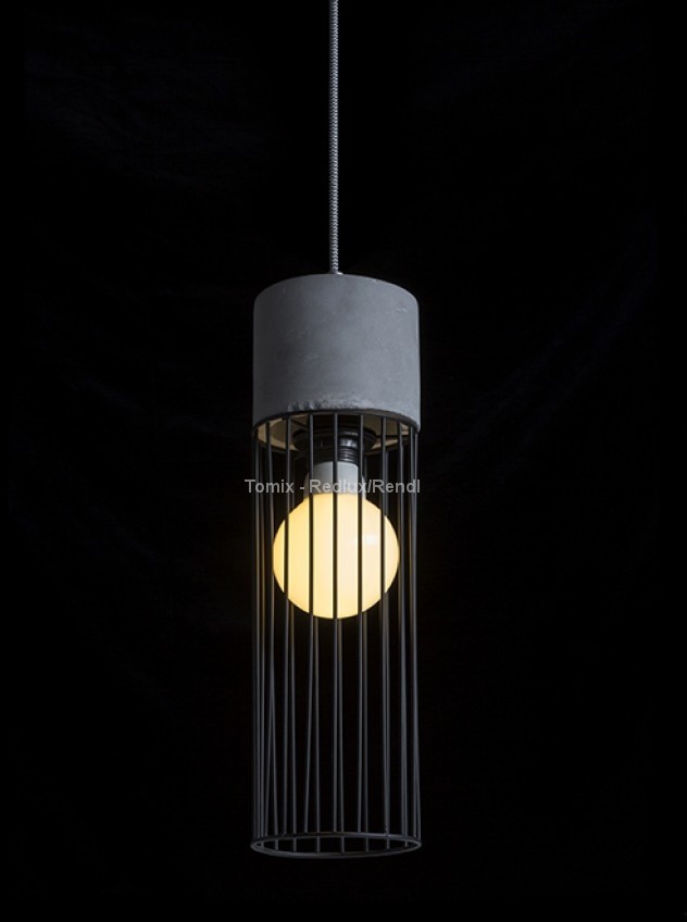 Redlux BURTON lampa wisząca beton 230V E27 42W R12931) Rendl