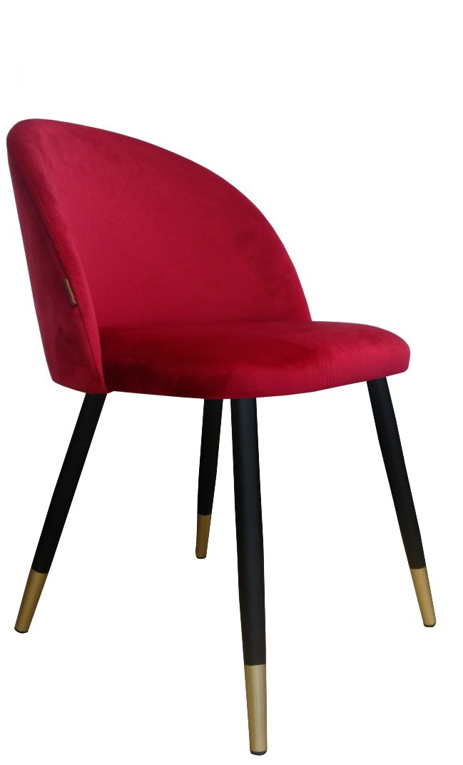 Atos Krzesło CLAUDINE 1 VELVET GOLD bordowe nowoczesne COLINGOLD-MG31
