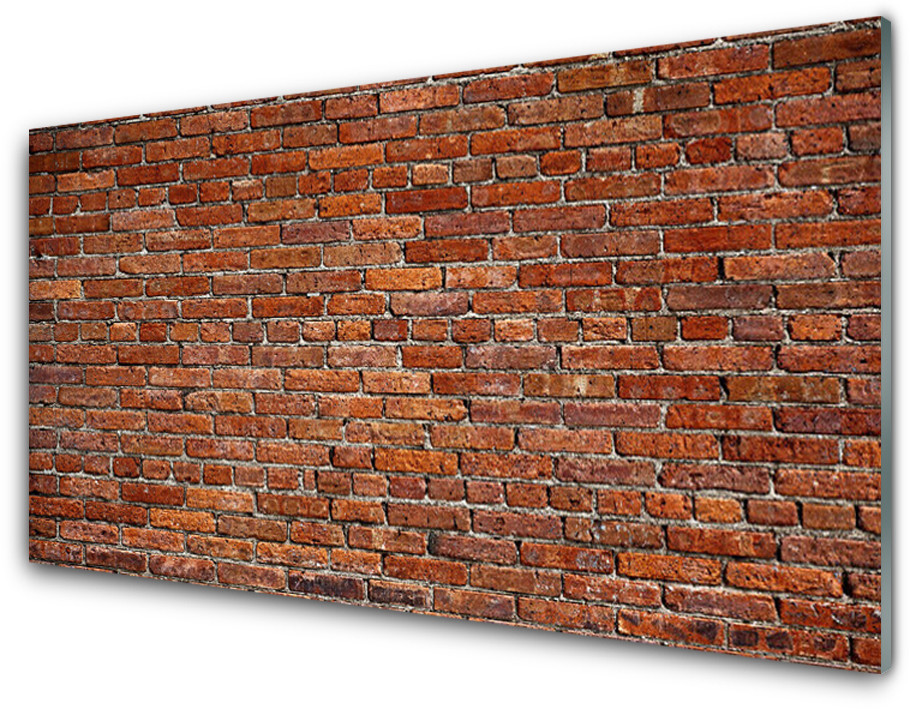 Tulup.pl Panel Szklany Mur Ceglany Cegły Na Ścianę 100x50cm