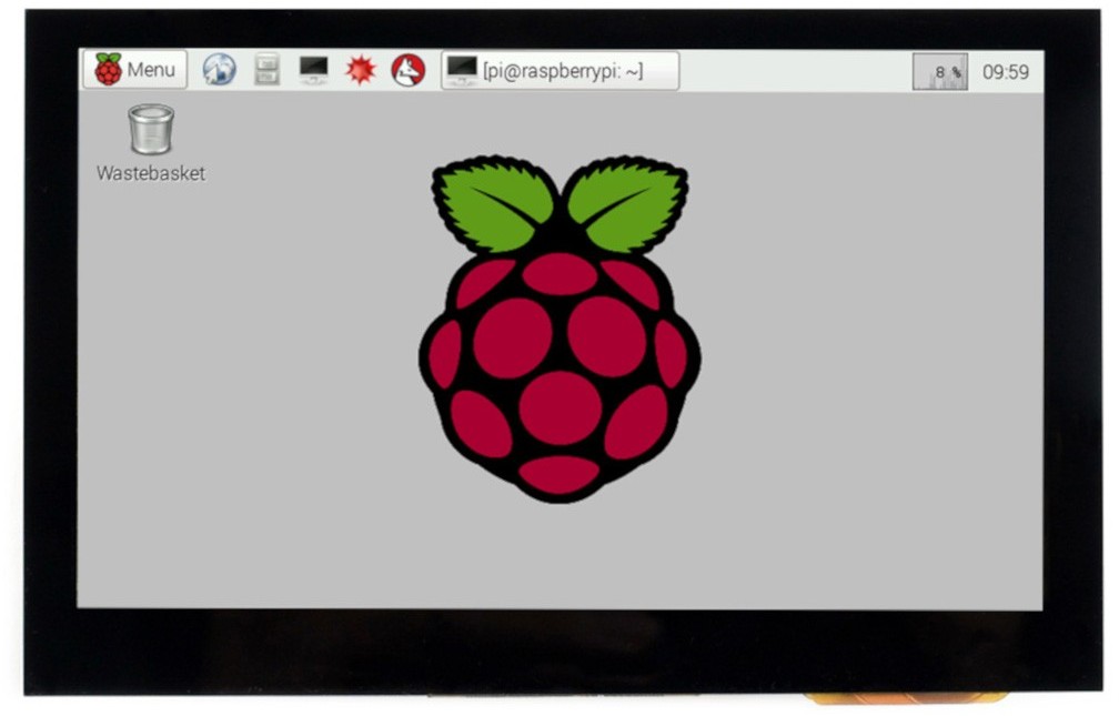 Raspberry Pi Waveshare Ekran dotykowy Waveshare B pojemnościowy LCD 4,3'' IPS 800x480px HDMI + USB dla 4B/3B/3B+Zero WSR-15650