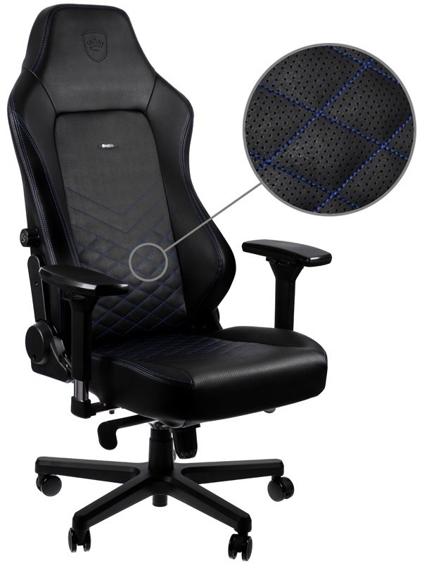 noblechairs Fotel gamingowy noblechairs HERO czarny niebieskie obszycie NBL-HRO-PU-BBL