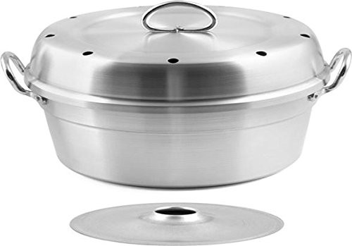 Home gas-piekarniku donica na słodkie przekąski, wykonana z aluminium z pokrywą, 24 cm, kolor srebrny 0665324
