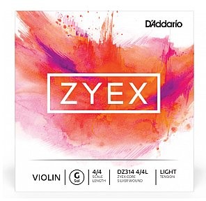 D'Addario D'Addario Zyex Pojedyncza struna do skrzypiec G 4/4 Light Tension DZ314 4/4L