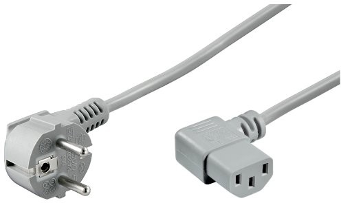 Wentronic przewód zasilający kątowy (Schuko do narożników tabletu przy użyciu elastycznych pasków IEC 320 °C13) 2 m Szary 4040849500794