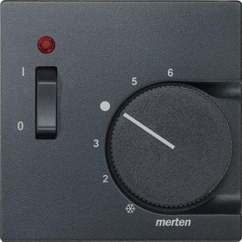 Merten Płytka centralna 536114 zapewnia regulator temperatury pomieszczenia zastosowania z przełącznikiem, antracyt, system M 1325689