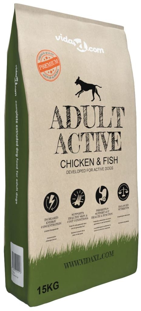 vidaXL Adult Active Chicken & Fish kurczak i ryba 15 kg