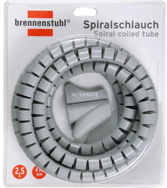 Brennenstuhl Spiral Coiled Tube Szary, Kabel przewód