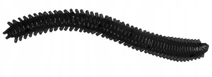 LureMax Robak gumowy Rag Worm 7cm Black