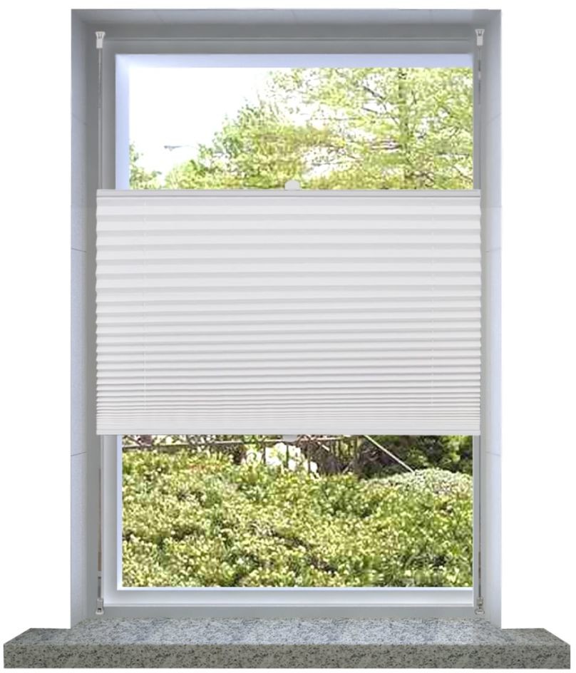 vidaXL vidaXL Plisowana roleta, biaa (80x125cm).