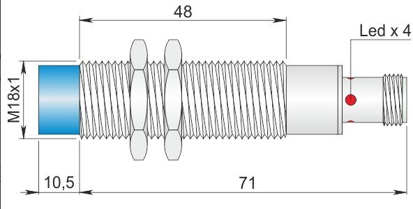 ORNO indukcyjny 18 mm SI18-AE8 NO H I18000010
