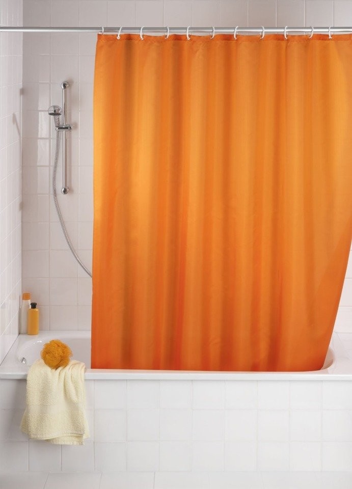 Wenko Zasłona prysznicowa pomarańczowa, 180x200 cm