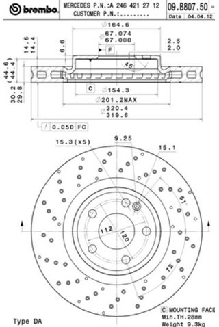 BREMBO 09.B807.51