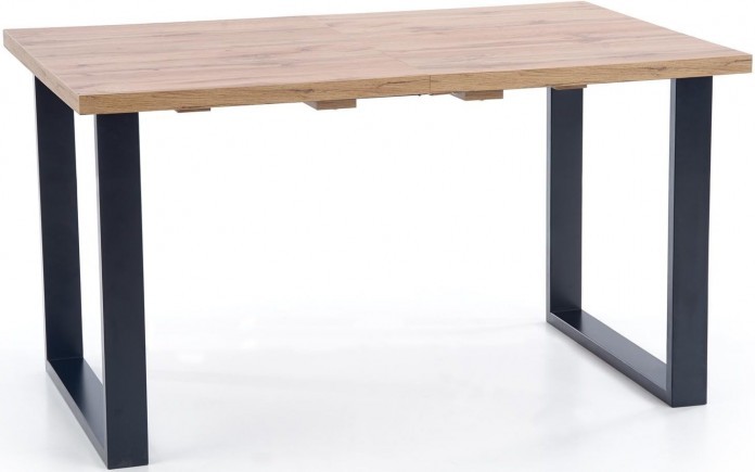 Halmar Stół rozkładany VENOM dąb wotan, nogi czarne 160-210/90 cm