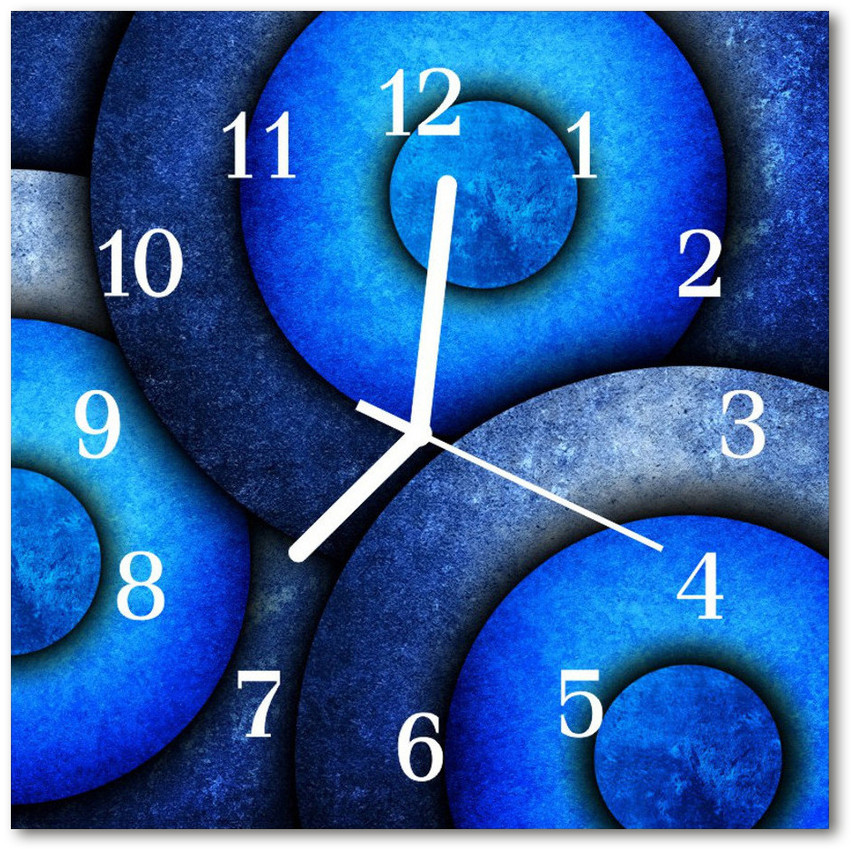 tulup pl Zegar ścienny kwadrat Koła Abstrakcja 30x30cm