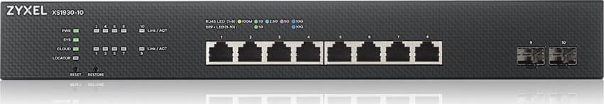 Zyxel XS1930-10 8-port Multi-Gigabit Smart Managed Switch with 2 SFP+ XS1930-10-ZZ0101F