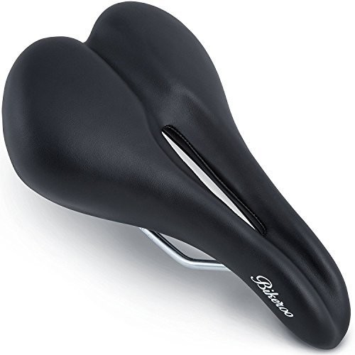 Selle Royal Bikeroo wygodne dla mężczyzn z miękką poduszką poprawia komfort jazdy na rowerze górskim, hybrydowym i stacjonarnym, czarny (Small_Saddle_Black)